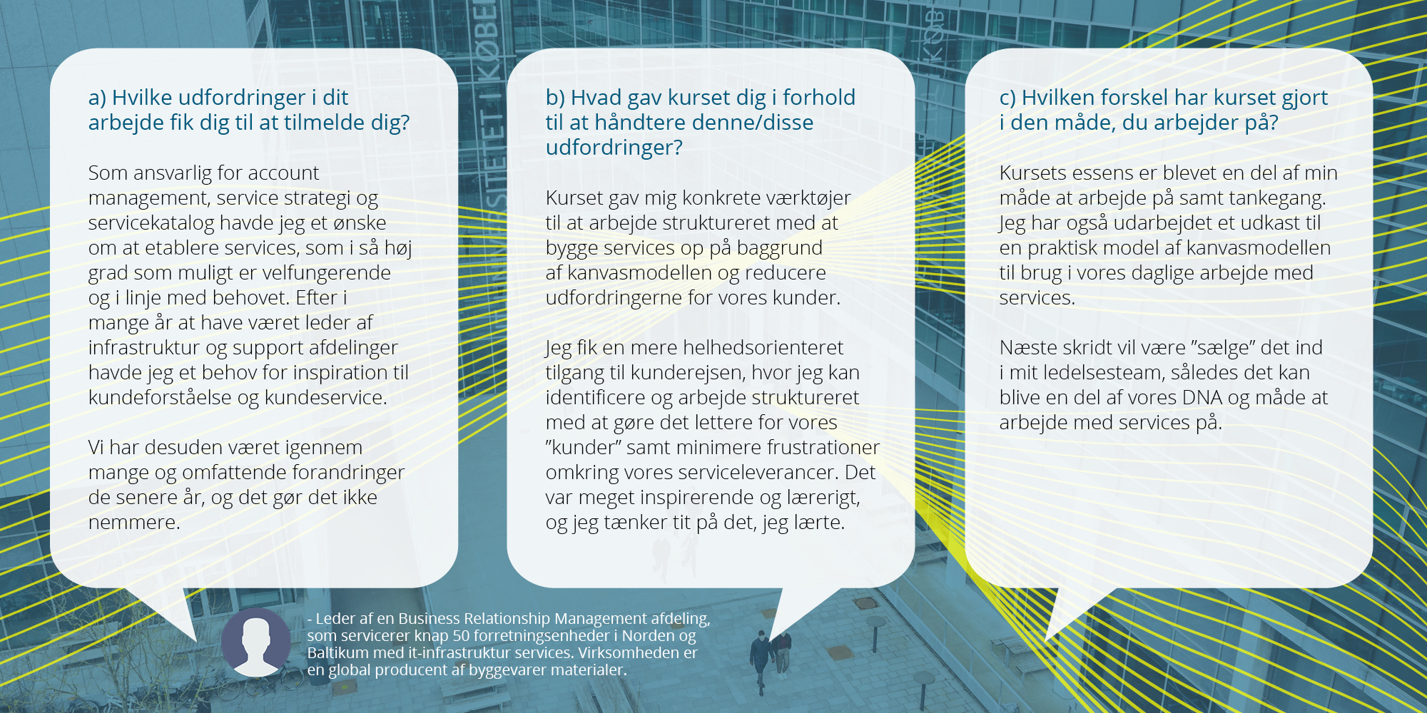 Tre skarpe - Kundeorienteret digitalisering - ITU Professional Courses
